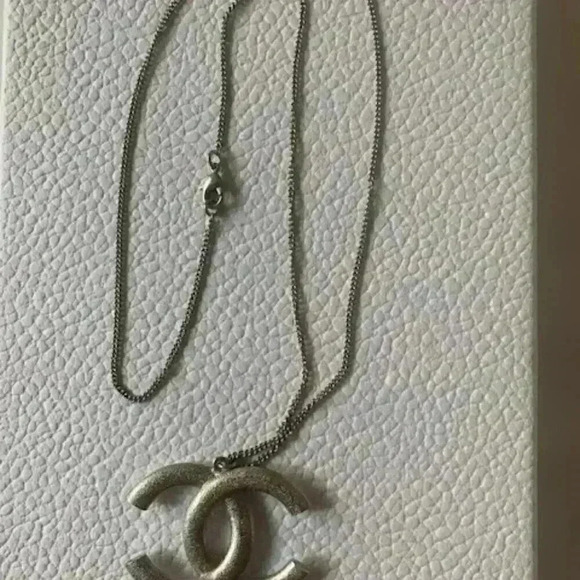 Chanel Deca Coco Mark Long Necklace Accessory Metal Silver - Picture 6 of 8